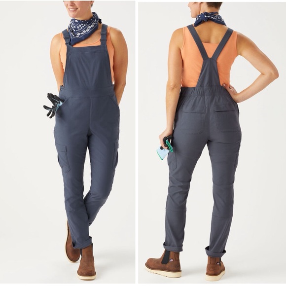 Duluth Trading Co Denim - Duluth Dry on the Fly Light Gray Overalls
